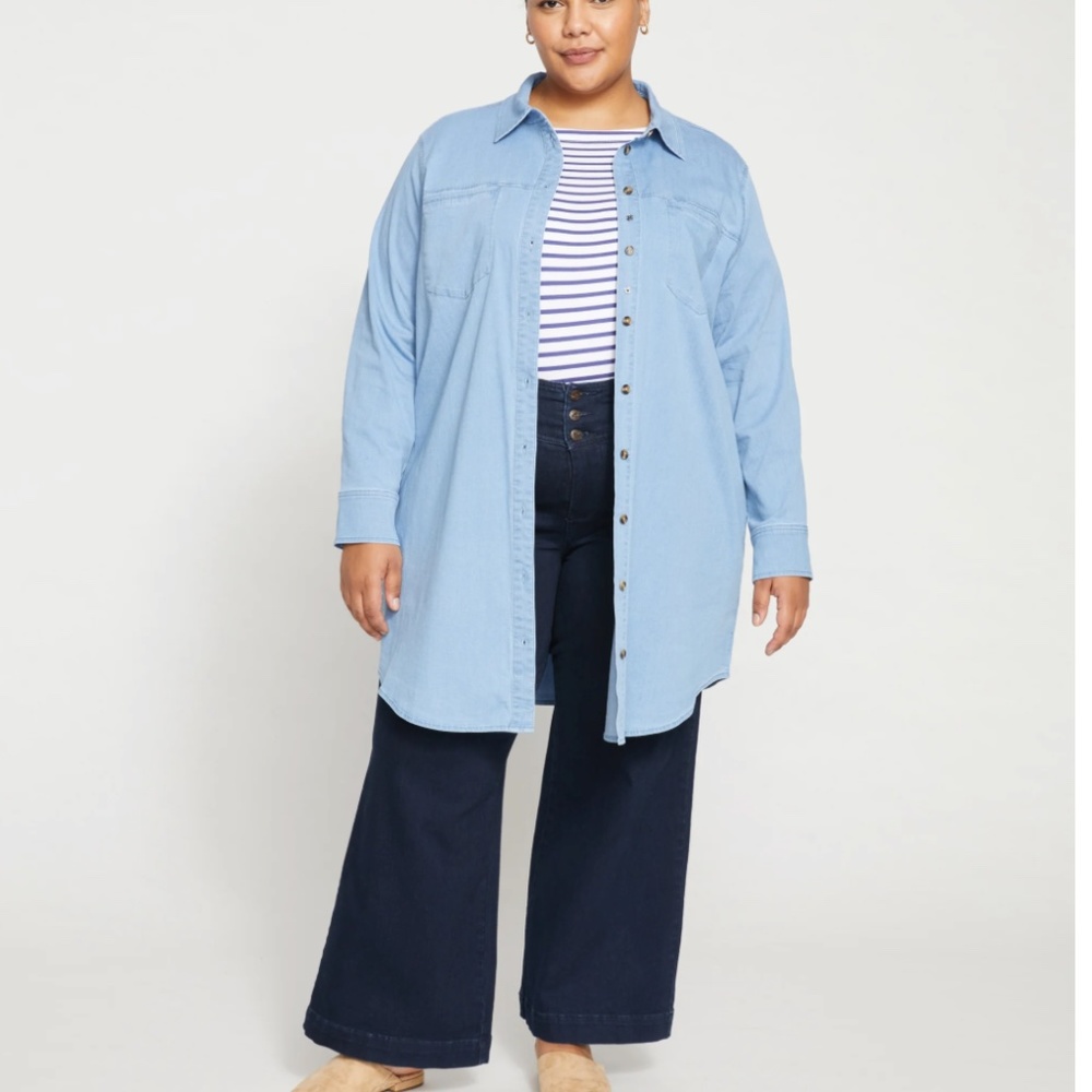 Universal Standard Workwear Denim Tunic - Chambray Blue - XS (10-12) - NWT